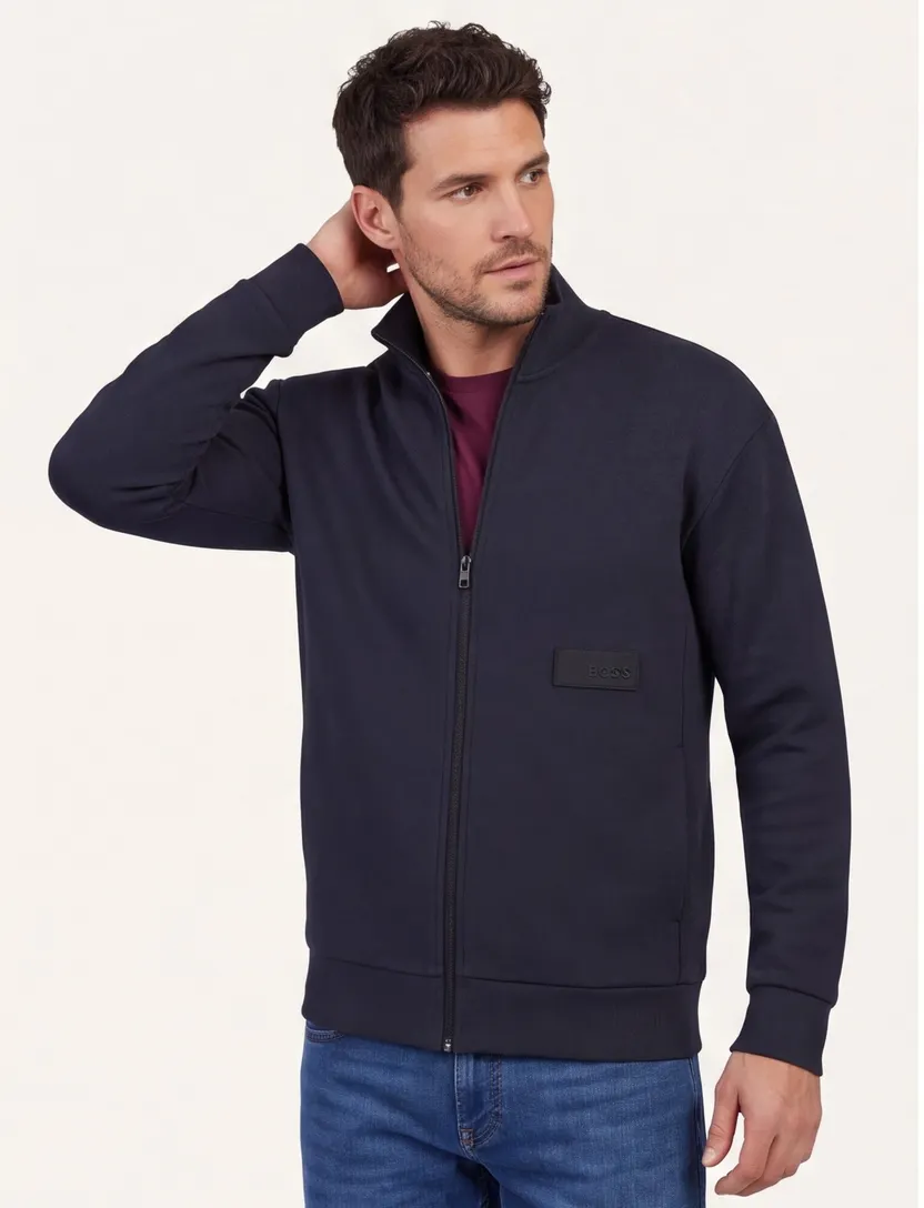 Vest BOSS Green donkerblauw
