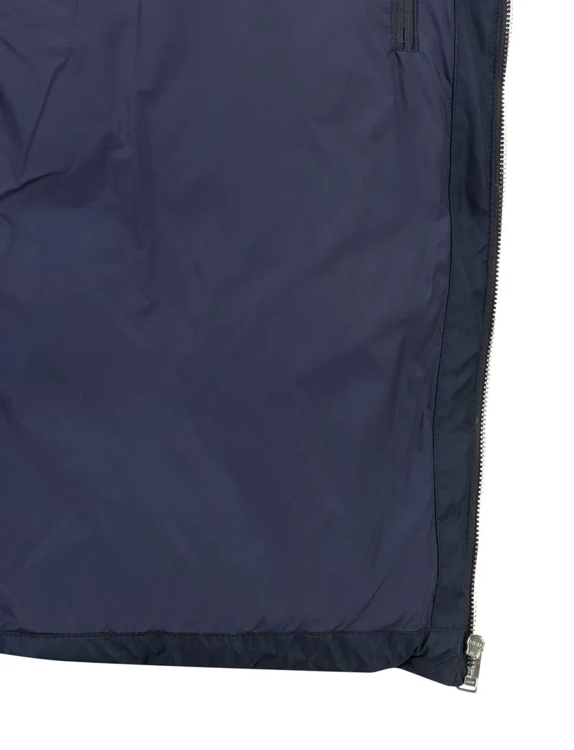 Parka jas BOSS Black donkerblauw gevoerd