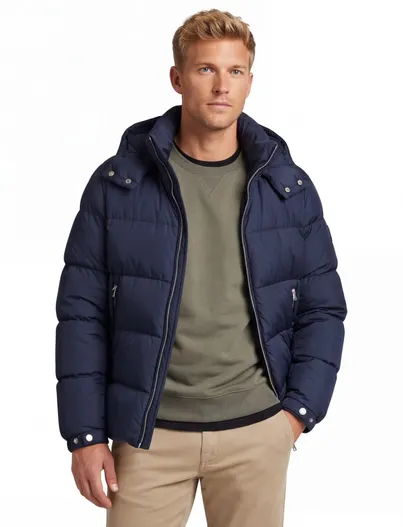 Hugo Boss Parka jas BOSS Black donkerblauw gevoerd