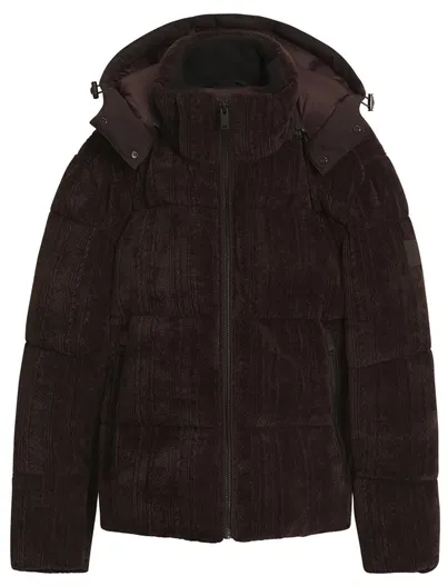 Hugo Boss BOSS Orange pufferjas bruin Style Ofrost gevoerd
