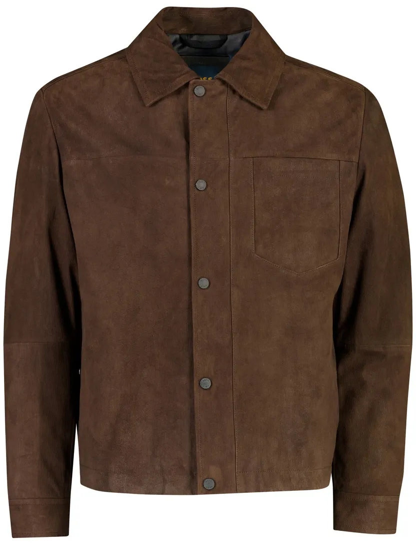 Bomberjack BOSS Orange bruin met borstzak