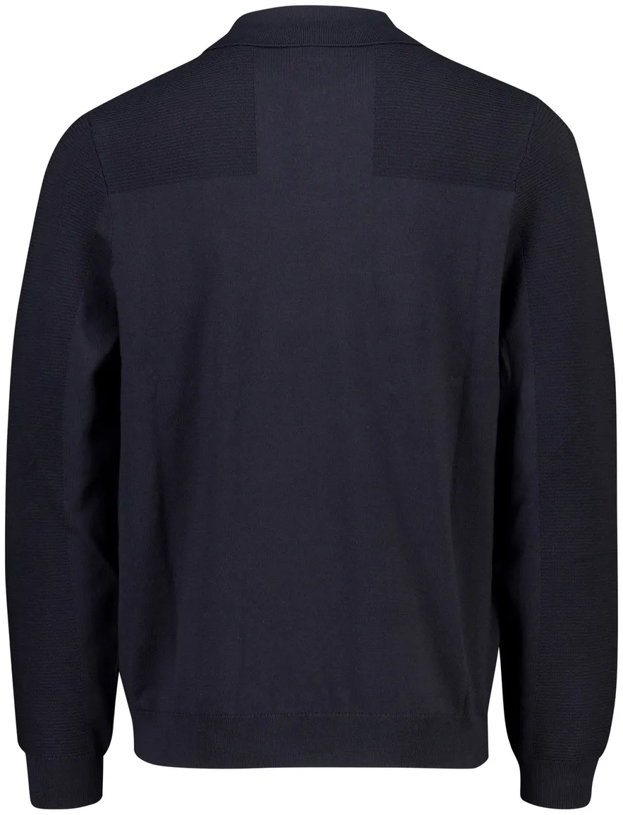 BOSS Green poloshirt donkerblauw effen