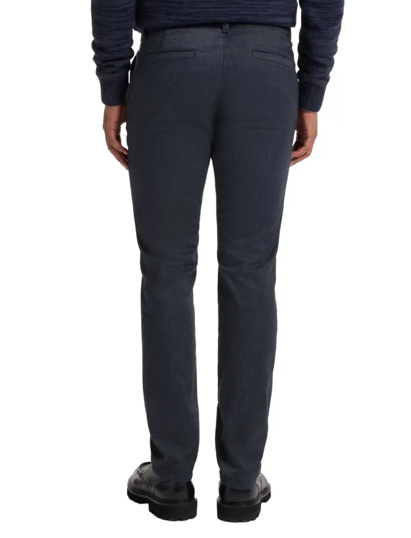 Broek BOSS Orange donkerblauw normale fit