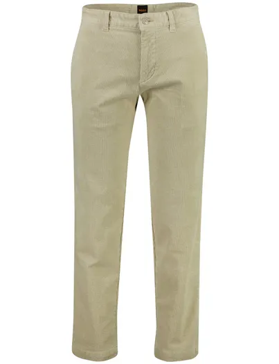 Hugo Boss Broek BOSS Orange beige rib