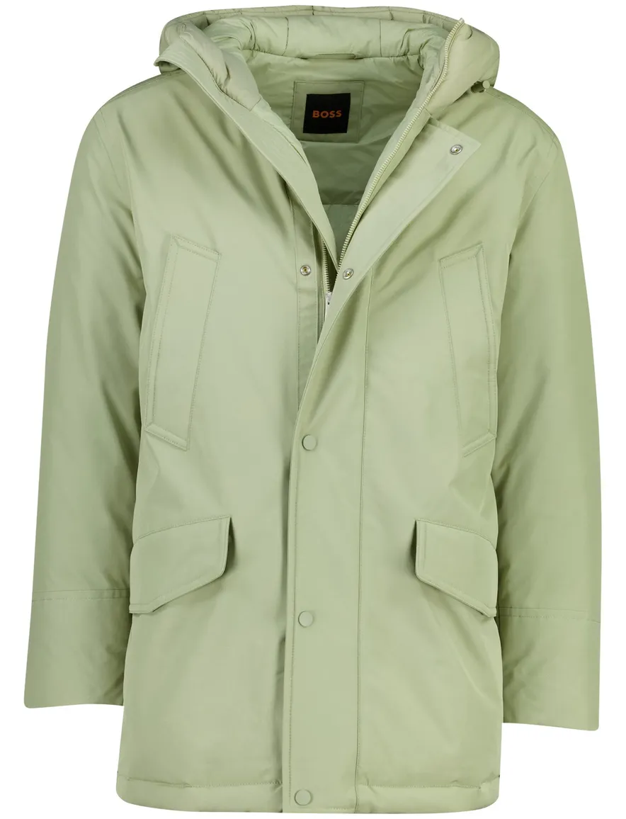 BOSS Orange parka mint groen waterafstotend