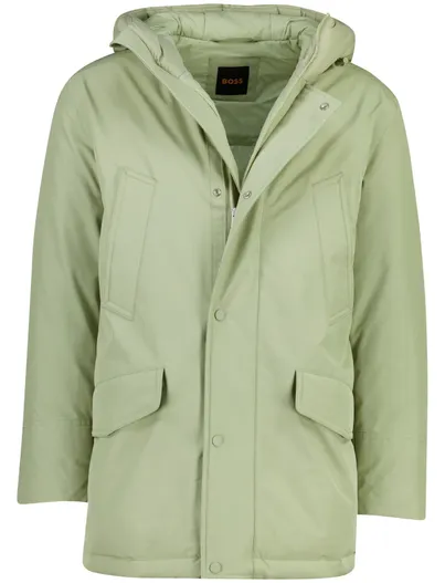 Hugo Boss Parka BOSS Orange mint groen waterafstotend