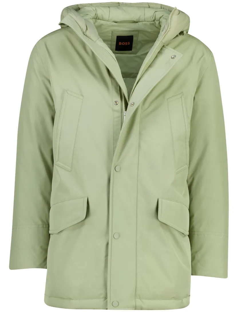 Parka BOSS Orange mint groen waterafstotend