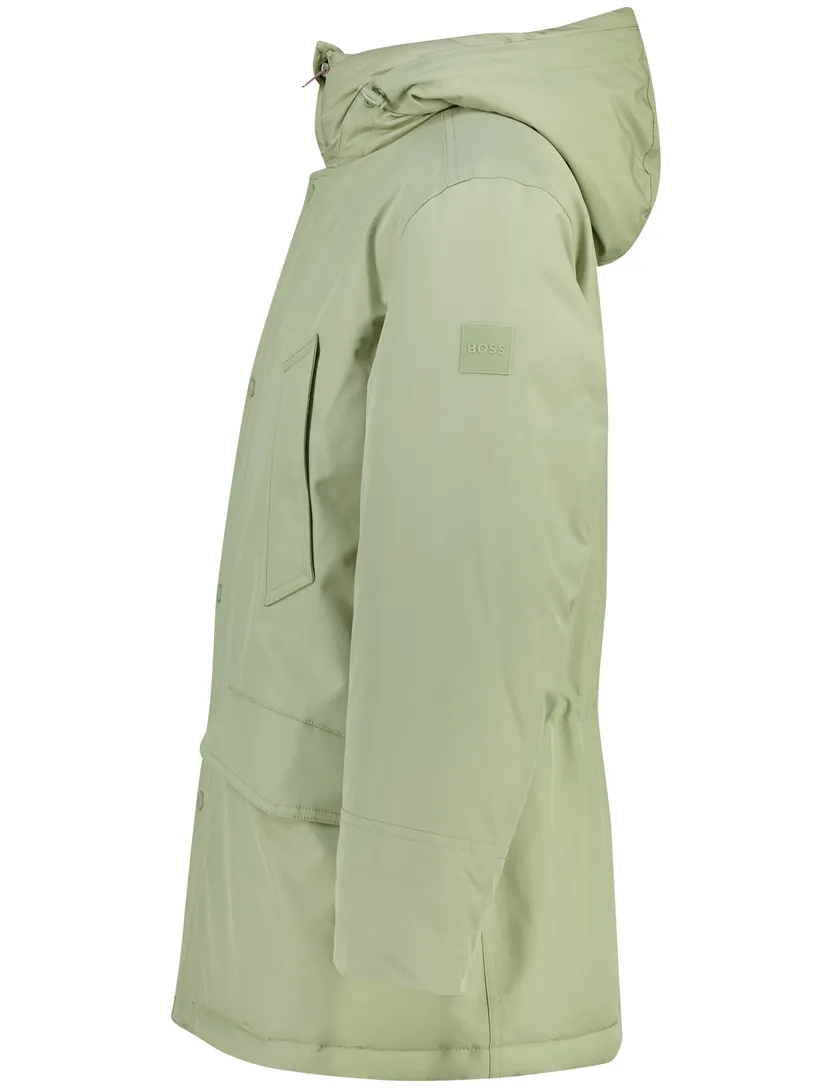 Parka BOSS Orange mint groen waterafstotend