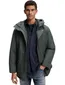 Parka jas BOSS Orange donkergroen met logopatch