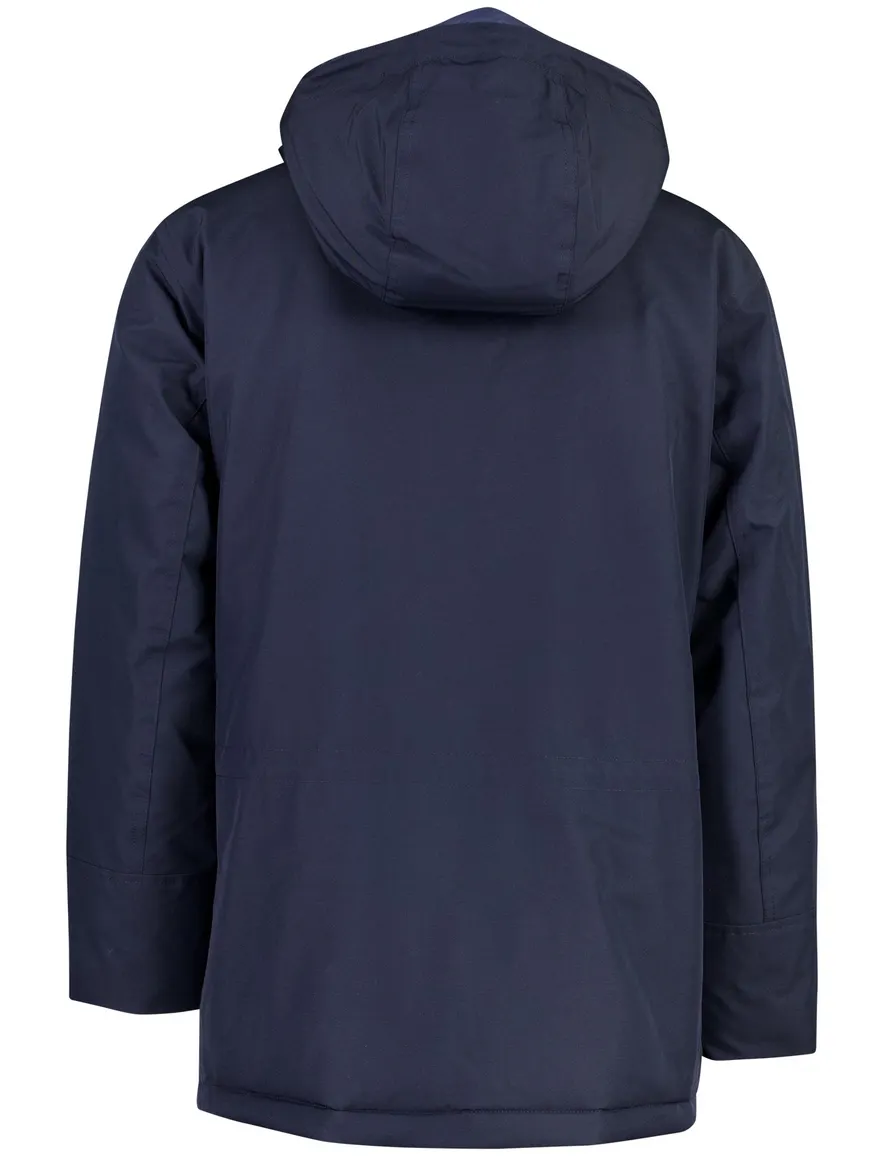 BOSS Black parka jas donkerblauw waterafstotend