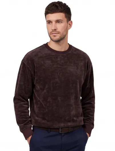 Hugo Boss BOSS Orange trui bruin ronde hals