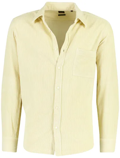 Hugo Boss BOSS Orange overhemd crème corduroy rib