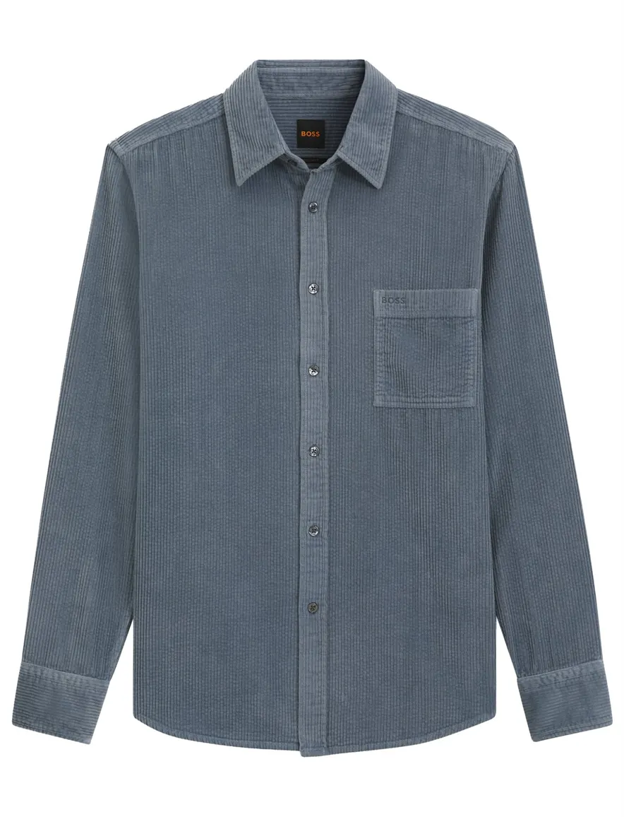 BOSS Orange overhemd blauw Style Regelant
