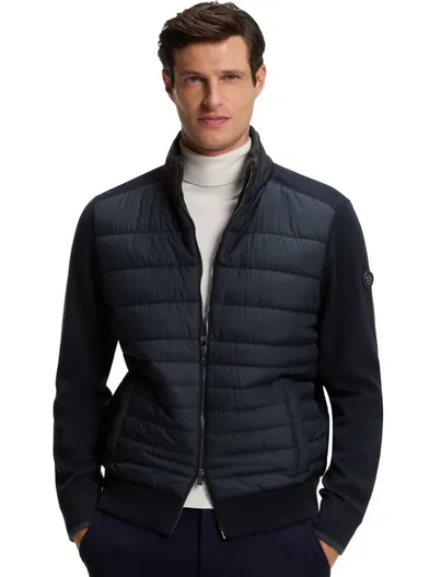 Hugo Boss Vesten BOSS Black donkerblauw gewatteerd voorpand