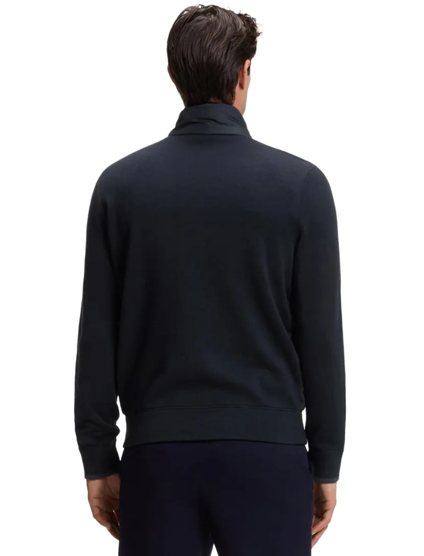 Vesten BOSS Black donkerblauw gewatteerd voorpand