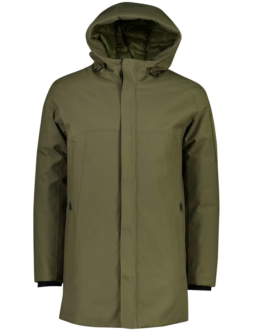 Parka jas BOSS Green donkergroen polyester