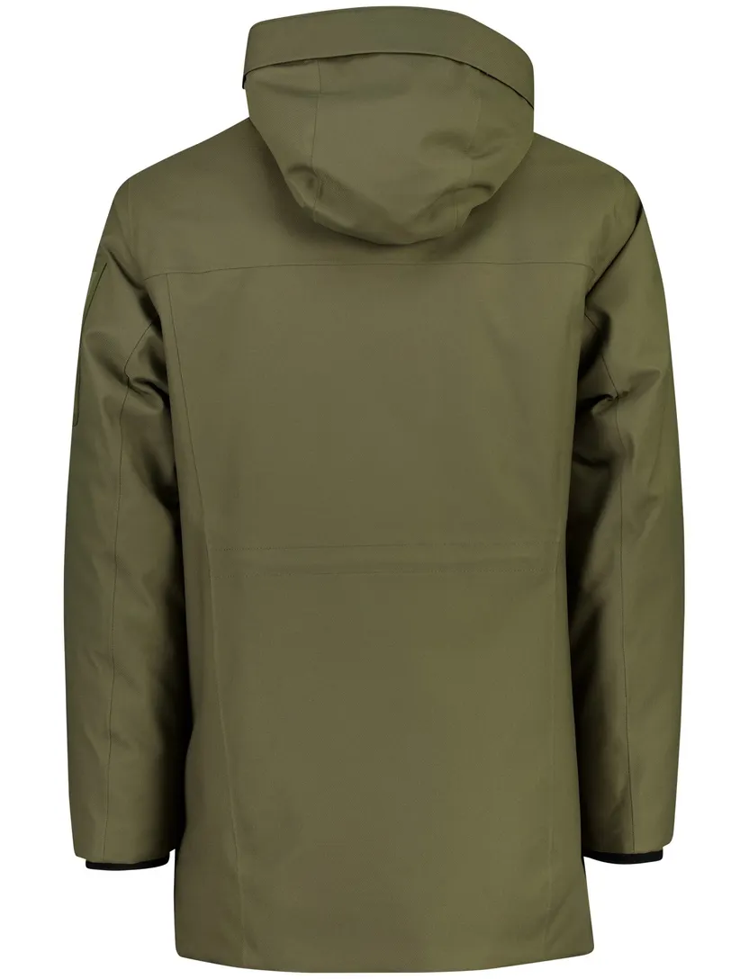 Parka jas BOSS Green donkergroen polyester