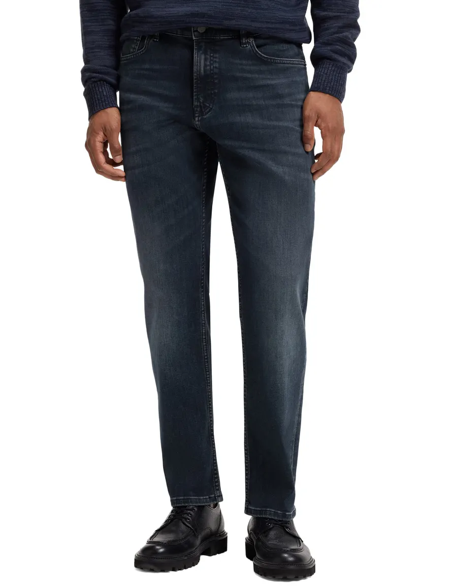BOSS Orange broeken donkerblauw 5 pocket spijker