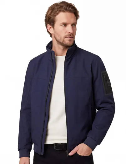Hugo Boss Bomberjack BOSS Green donkerblauw polyester