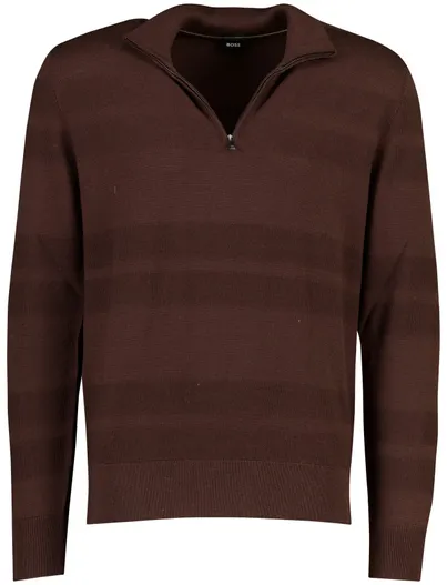 Hugo Boss Trui BOSS Black bruin wol
