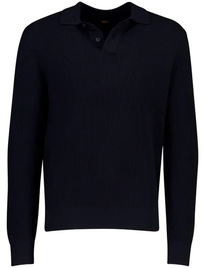 Hugo Boss Poloshirt BOSS Orange donkerblauw wol