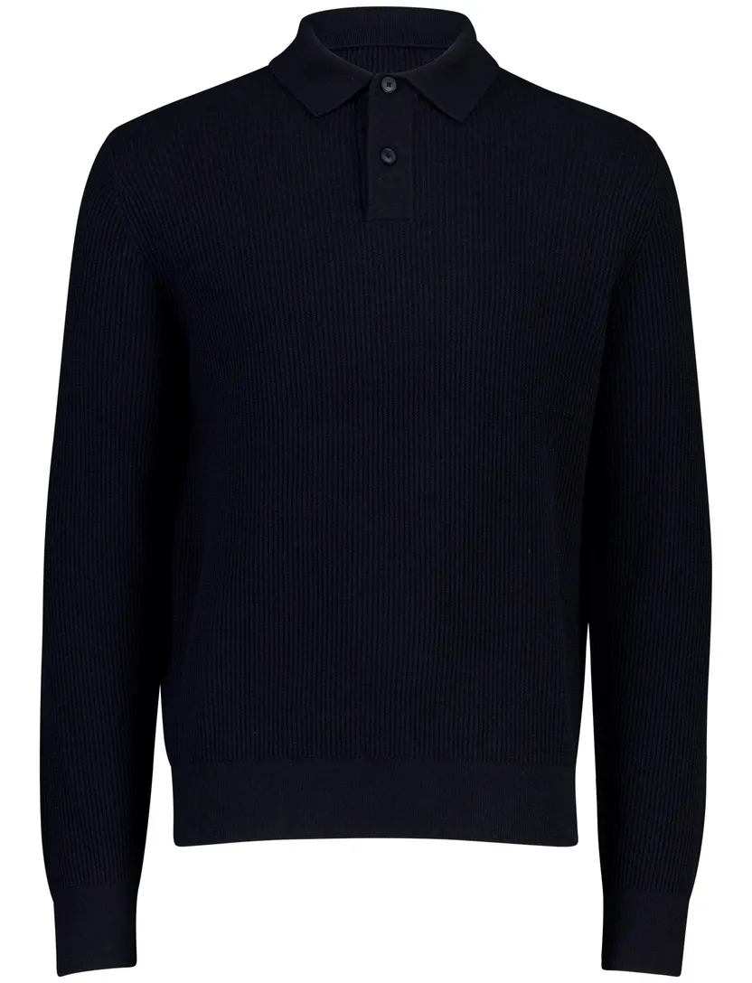 Poloshirt BOSS Orange donkerblauw wol