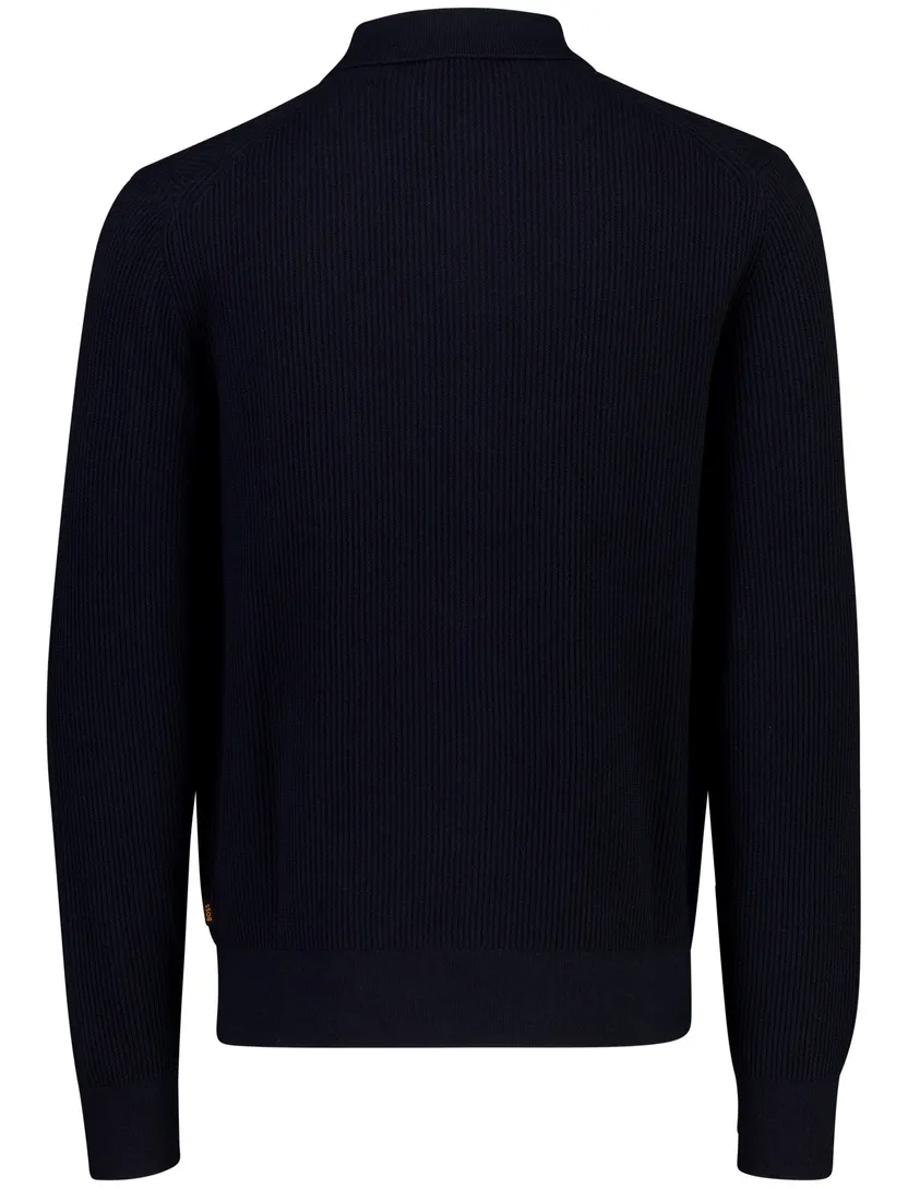 Poloshirt BOSS Orange donkerblauw wol
