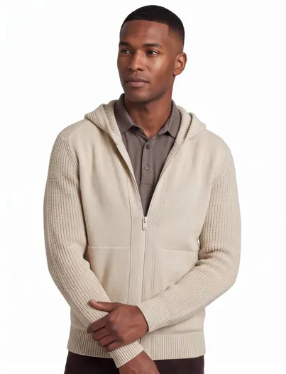 Hugo Boss Vest BOSS Orange beige scheerwol