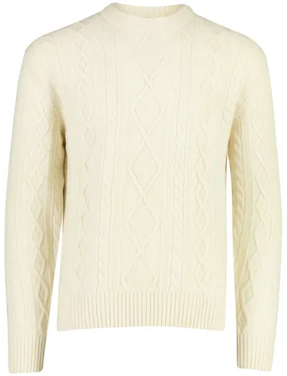 Hugo Boss BOSS Orange trui beige met structuur