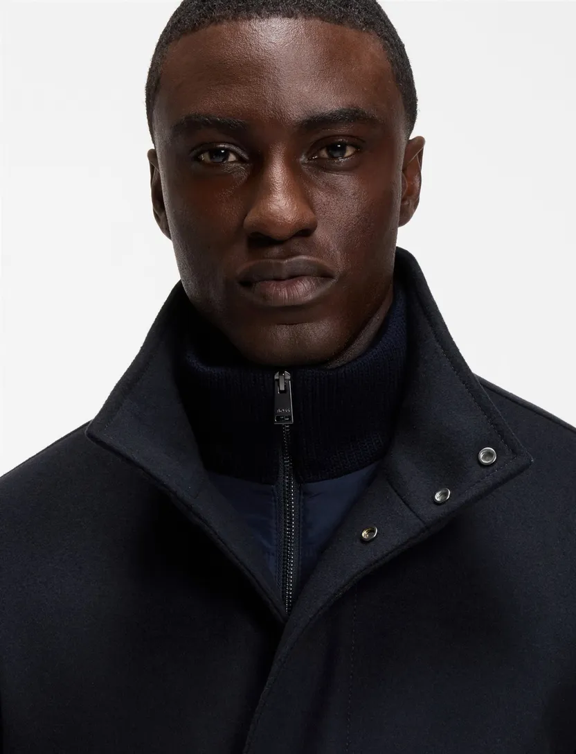 Overjas BOSS Black donkerblauw