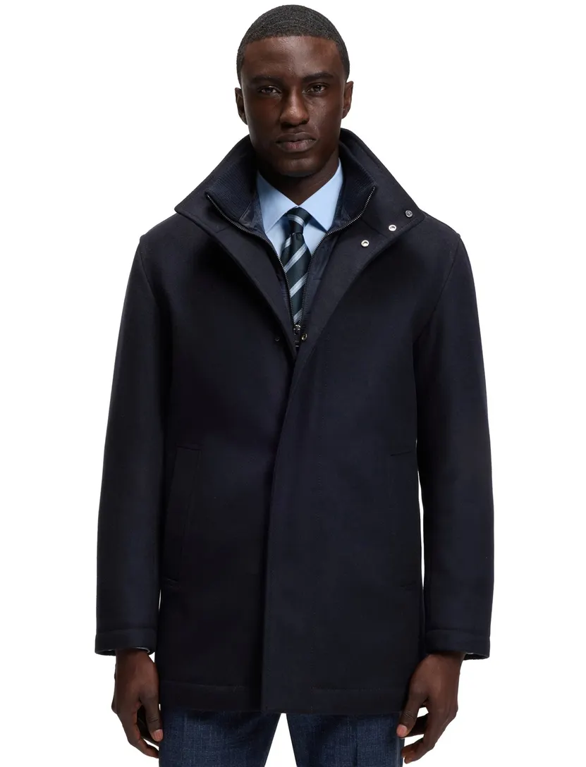 Overjas BOSS Black donkerblauw