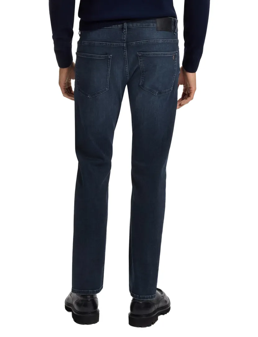 Broek BOSS Orange donkerblauw katoen