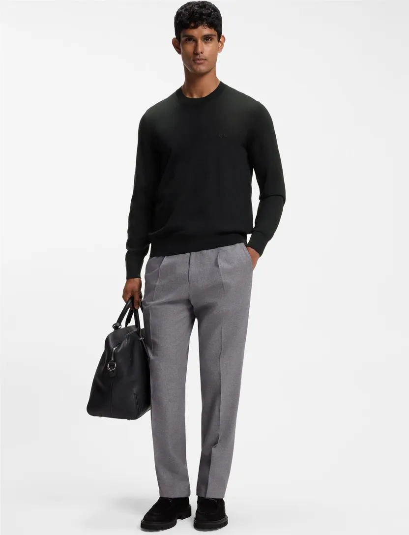 BOSS Black trui zwart ronde hals