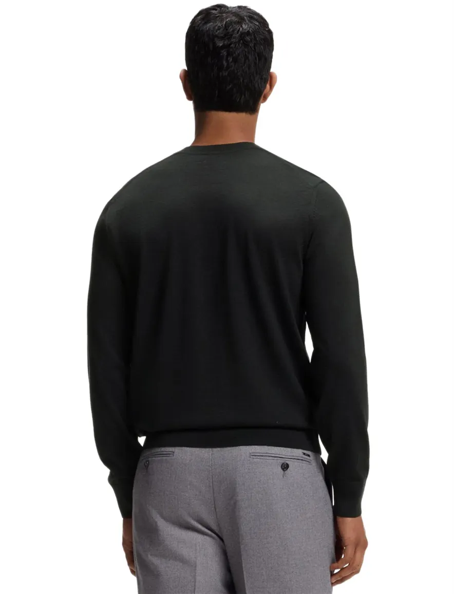 BOSS Black trui ronde hals zwart