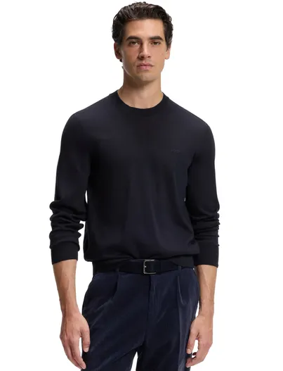 Hugo Boss trui BOSS Black donkerblauw ronde hals