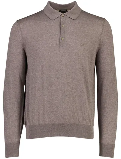 Hugo Boss Poloshirt BOSS Black bruin wol