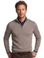 BOSS Black trui beige gemeleerd half zip