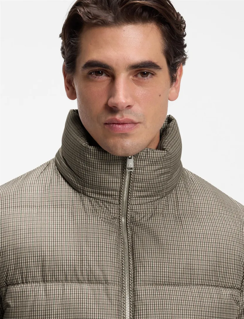 Pufferjas BOSS Black beige normale fit