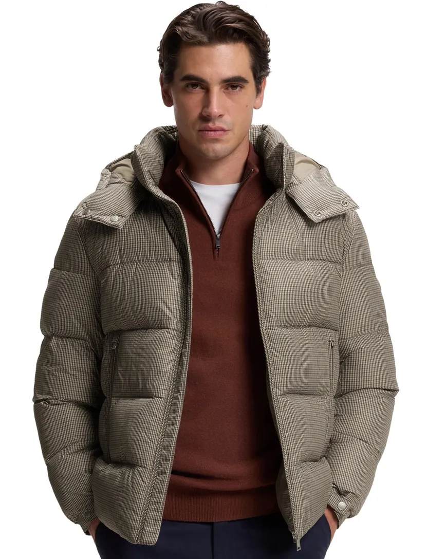 Pufferjas BOSS Black beige normale fit