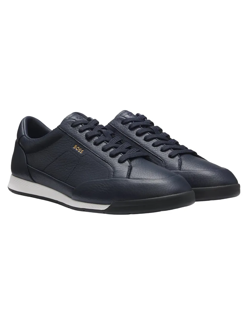 Schoenen BOSS Black donkerblauw generfd leer