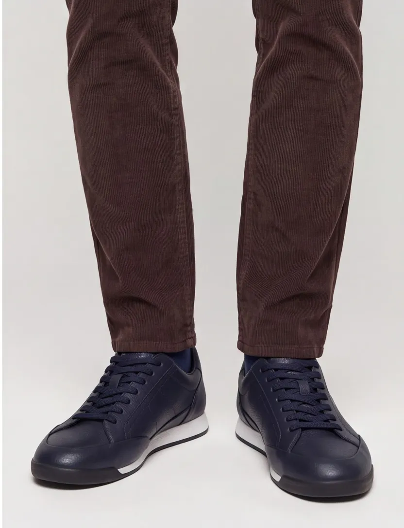 Schoenen BOSS Black donkerblauw generfd leer