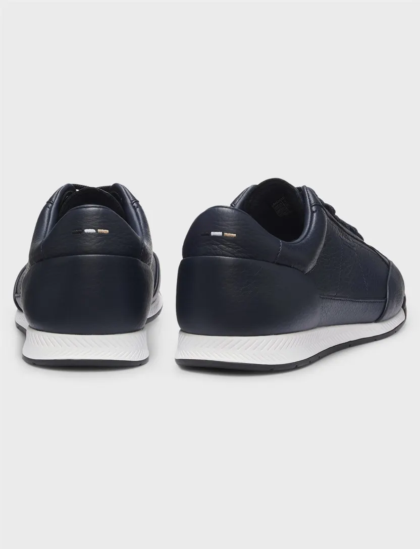 Schoenen BOSS Black donkerblauw generfd leer