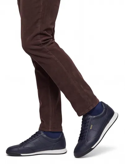 Hugo Boss Schoenen BOSS Black donkerblauw generfd leer