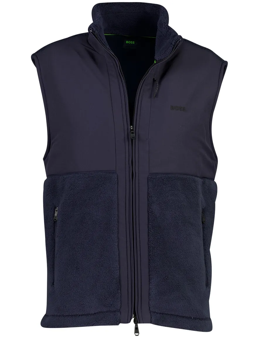 BOSS Green jas donkerblauw met borstzak