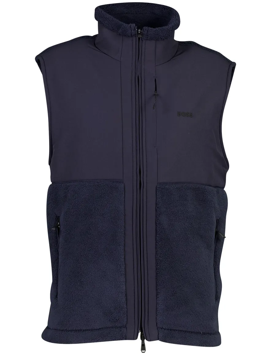 BOSS Green jas donkerblauw met borstzak