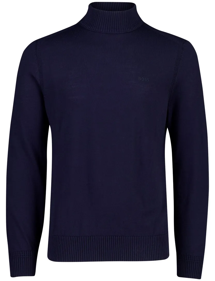 Trui BOSS Orange donkerblauw scheerwol