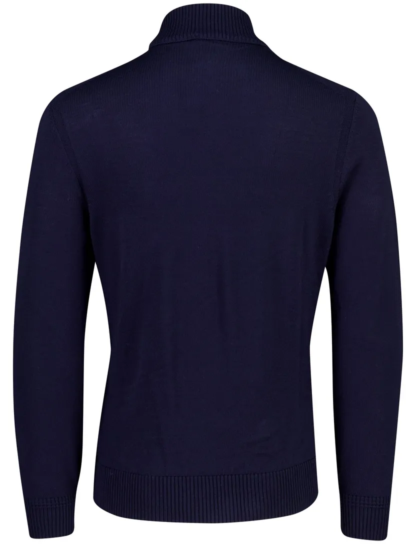 Trui BOSS Orange donkerblauw scheerwol