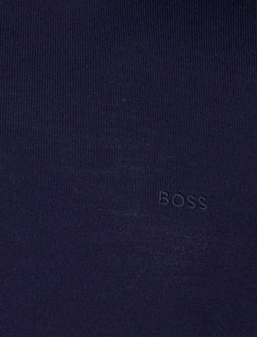 Trui BOSS Orange donkerblauw scheerwol