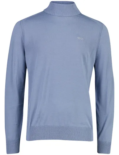 Hugo Boss BOSS coltrui lichtblauw gebreid