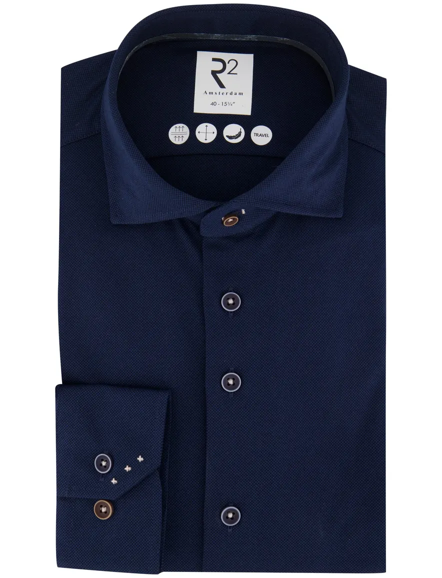 Overhemd R2 donkerblauw